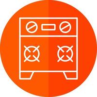 Stove Line Yellow White Icon vector