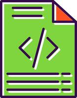 Coding filled Design Icon vector