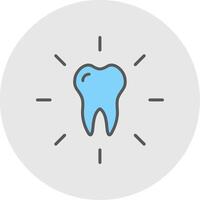 dental cuidado línea lleno ligero icono vector