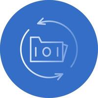 Data Backup Flat Bubble Icon vector