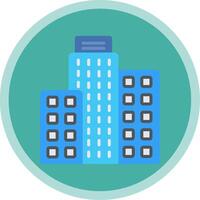 Building Flat Multi Circle Icon vector