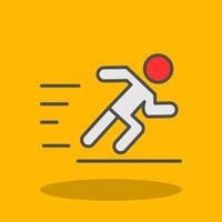 Jogging Filled Shadow Icon vector