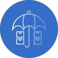 Keep Dry Flat Bubble Icon vector