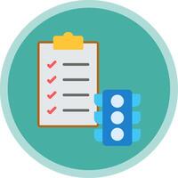 Project Status Flat Multi Circle Icon vector