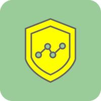 Security Analytics Filled Yellow Icon vector