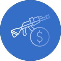 Weapon Flat Bubble Icon vector