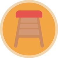 Bar Stool Flat Multi Circle Icon vector