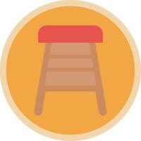 Bar Stool Flat Multi Circle Icon vector