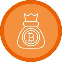 Bitcoin Line Multi Circle Icon vector