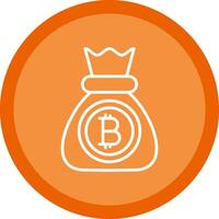 Bitcoin Line Multi Circle Icon vector