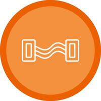 Chest Expander Line Multi Circle Icon vector