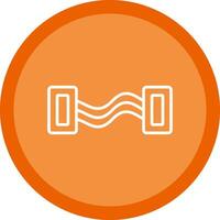 Chest Expander Line Multi Circle Icon vector