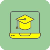 Education Filled Yellow Icon vector