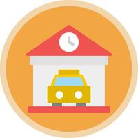 Garage Flat Multi Circle Icon vector