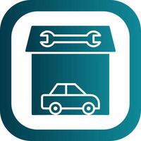 Garage Glyph Gradient Corner Icon vector