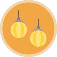 Lamp Flat Multi Circle Icon vector
