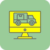 Logistics Filled Yellow Icon vector