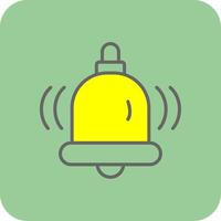 School Bell Filled Yellow Icon vector