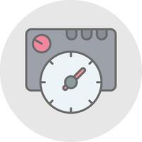Thermostat Line Filled Light Icon vector