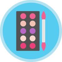 Eyeshadow Flat Multi Circle Icon vector