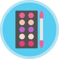 Eyeshadow Flat Multi Circle Icon vector