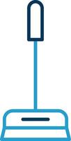 Cleaner Line Blue Two Color Icon vector