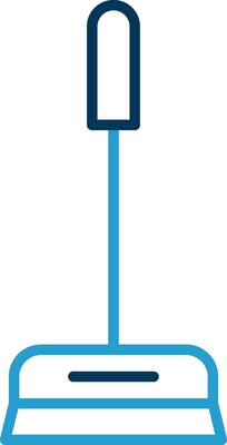 Cleaner Line Blue Two Color Icon