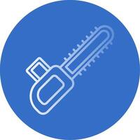 Chainsaw Flat Bubble Icon vector