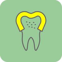 Gum Filled Yellow Icon vector