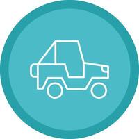 Jeep Line Multi Circle Icon vector