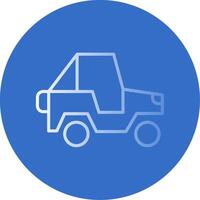 Jeep Flat Bubble Icon vector
