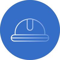 Helmet Flat Bubble Icon vector