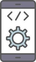 Software Development Line Filled Light Icon vector