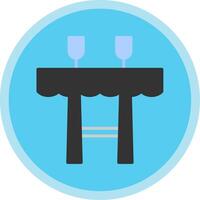 Table Flat Multi Circle Icon vector
