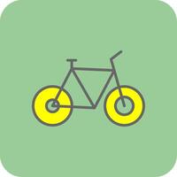 bicicleta lleno amarillo icono vector