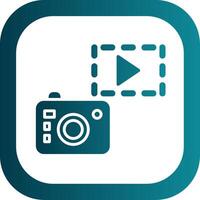 Camera Glyph Gradient Corner Icon vector