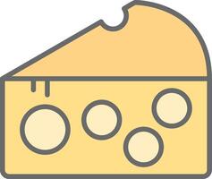 Cheese Line Filled Light Icon vector