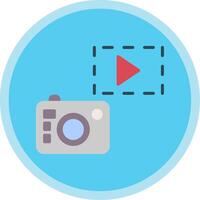 Camera Flat Multi Circle Icon vector