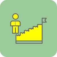 Career LadderFilled Yellow Icon vector