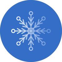 Snowflake Flat Bubble Icon vector