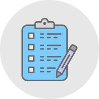 Writing Line Filled Light Icon vector