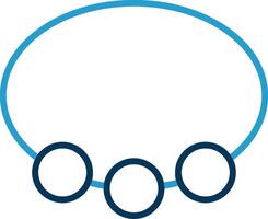 Bangle Line Blue Two Color Icon vector