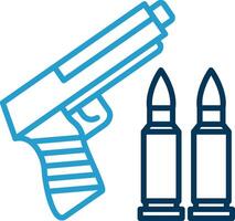 Bullet Line Blue Two Color Icon vector