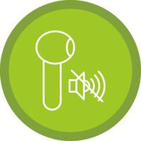 Earbuds Line Multi Circle Icon vector