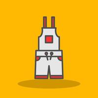 Dungarees Filled Shadow Icon vector