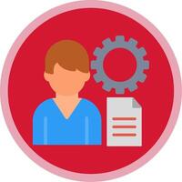 Management Flat Multi Circle Icon vector