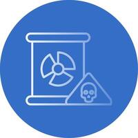 Nuclear Danger Flat Bubble Icon vector