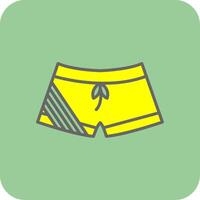 Short Filled Yellow Icon vector