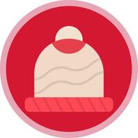 Wool Hat Flat Multi Circle Icon vector