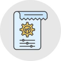 Tasks Line Filled Light Icon vector